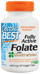Doctor's Best Fully Active Folate with Quatrefolic 400mcg Veggie Capsule | For Mood, Memory & Circulation