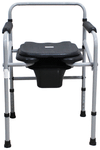 Fidelis Healthcare Portable Height Adjustable Commode Chair & Bathing Chair with Armrest and Backrest with Pot U Shape