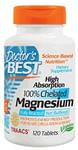 Doctor's Best High Absorption 100% Chelated Magnesium Tablet | For Heart, Circulation, Brain & Energy