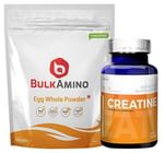 Advance Nutratech Combo of BulkAmino Egg Whole Powder Unflavoured 300gm and Creatine Monohydrate Unflavored 100gm