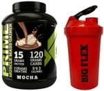 Big Flex Prime Muscle Mass Gainer with 700ml Shaker Free Mocha