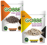 Combo Pack of Gobbe Chia Seeds & Sunflower Seeds (200gm Each)