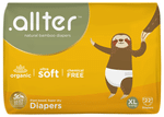 .allter Organic Natural Bamboo Ultra Soft Chemical Free Taped Diaper XL
