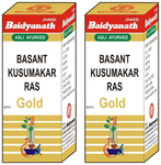 Baidyanath (Jhansi) Basant Kusumakar Ras with Gold Tablets (5 Each)