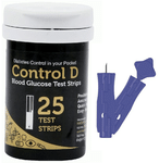 Control D Combo Pack of 25 Test Strips and 25 Lancets