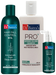 Dr Batra's Combo Pack of Hair Fall Control Serum 125ml, Pro+ Intense Volume Shampoo 200ml and Hair Fall Control Oil  200ml