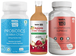 Combo Pack of Tata 1mg Multivitamin Supreme Capsule (60), Organic Apple Cider Vinegar (500ml) & Probiotics 30 Billion CFUs+ Capsule (60)