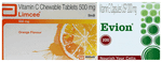 Combo Pack of Limcee Chewable Tablet Orange (15) & Evion 200mg Capsule (10)