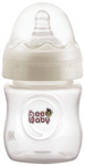 BeeBaby Ease Wide Neck Baby Feeding Bottle with Anti-Colic Soft Silicone Nipple  4 months+ White