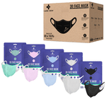 Care View 3 Dimensional Disposable Face Mask with 4 Layered Filtration and Soft Non-Woven Spandex Ear Loops Multicolor