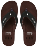 Doctor Extra Soft D24 Orthopaedic | Diabetic | Comfortable | MCR | Flip-Flop for Men Brown 6