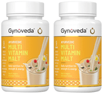 Gynoveda Ayurvedic Multi Vitamin Malt (250gm Each) for Strength & Energy | Ragi & Jaggery Chocolate