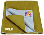 Bey Bee Waterproof Baby Bed Protector Dry Sheet for Toddlers (100cm X 70cm) Medium Golden