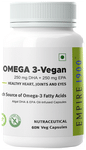 EMPIRE 1900 Omega-3 Vegan Capsules | Omega-3 for Vegetarians |Vegan Omega-3 Supplement |