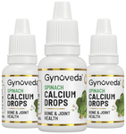 Gynoveda Spinach Calcium Drops for Bone & Joint Health (15ml Each)