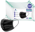 Care View 3 Ply Surgical Disposable Protective Mask (10 Each) Black
