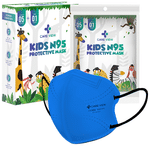 Care View Kids N95 Face Mask with 5 Layered Filtration DRDO SITRA BIS ISI Certified Mask Blue