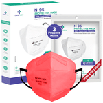 Care View Universal Red CV1221 N95 FFP2 Certified Earloop with 6 Layers Filtration Protective Mask