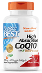 Doctor's Best High Absorption CoQ10 with Bioperine 200mg | Veggie Softgels for Energy & Heart Health