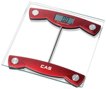 CAS Thick Tempered Glass LCD Display Digital Human Body Weighing Machine Red