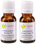 Aruba Essentials Combo Pack of Tea Tree Oil & Pumpkin Seed Oil (15ml Each)