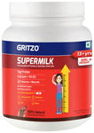 Gritzo Super Girl Milk Protein for 13+ Years Girls Height+ | With Calcium & Vitamin D3 | Flavour Double Chocolate