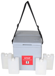 Fairbizps Vaccine Carrier Box 1.67L Capacity with 4 Ice Pack Inside Box Grey