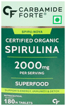 Carbamide Forte Certified Organic Spirulina 2000mg | For Energy, Immunity & Detoxification | Tablet