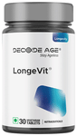 Decode Age LongeVit Vegetarian Tablet | Improve NAD+, Energy Level & Overall Stamina, Recovery from DNA Damage (30 Each)