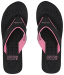 Doctor Extra Soft Ortho Care Orthopaedic Diabetic Pregnancy Comfort Flat Flipflops Slippers For Women 7 UK BK Pink