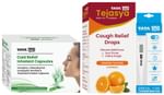 Combo Pack of Tata 1mg Cold Relief Inhalant Capsule (10), Tata 1mg Tejasya Cough Relief Drops Orange (6) & Tata 1mg Digital Thermometer with One Touch Operation for Child and Adult