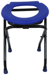 Fidelis Adjustable O Shape Commode Stool without Pot Universal Blue