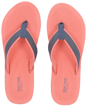 Doctor Extra Soft D 4 Women's Slippers with Bounce Back Technology Orthopaedic and Diabetic MCR Anti-skid Cushion Comfort Peach Grey 6