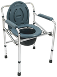 Ambitech  MS Chrome Plated Adjutable,Foldable Commode Chair