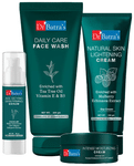 Dr Batra's Combo Pack of Face Wash Daily Care 200gm, Natural Skin Lightening Cream 100gm, Age Defying Skin Firming Serum 50gm and Intense Moisturizing Cream 100gm