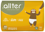 .allter Organic Natural Bamboo Ultra Soft Chemical Free Taped Diaper Large