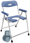Ambitech Premium Stainless Steel Foldable Commode Chair