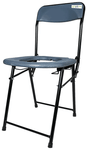 Entros ​OC-C779A MS Powder Coated Foldable Oval Commode Chair with Pot Bucket