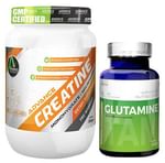 Advance Nutratech Combo Pack of Creatine Monohydrate Unflavored 300gm and Glutamine Supplement Powder Unflavored 100gm