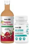 Combo Pack of Tata 1mg Melatonin Advanced Capsule (30) & Organic Apple Cider Vinegar (500ml)