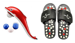 Dominion Care Combo Pack of Accu Paduka Accupressure Massage Slipper and Dolphin Massager