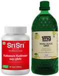 Combo Pack of Sri Sri Tattva Kabasura Kudineer 500mg 60 Tablet & 1mg Noni Juice Plus Immunity Booster & Joint Health Support Rich in Antioxidants 500ml