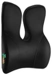 Grin Health Orthopedic Lumbar Support Backrest Pillow (Rabbit Ears) Black