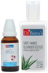 Dr Batra's Combo Pack of Homeo+ Immunity Medicine Oral Drops 30ml and Safe Hands Cleanser 100ml