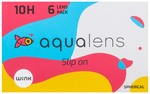Aqualens 10H Monthly Disposable Contact Lens with UV Protection Optical Power -4.25 Transparent Spherical