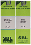Combo Pack of SBL Bryonia Alba Dilution 30 CH & SBL Nux Vomica Dilution 30 CH (30ml Each)