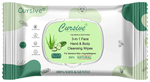 Cursive 3 in 1 Face Hand & Body Cleansing Wipes Aloe Cucumber