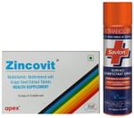 Combo Pack of Savlon Surface Disinfectant Spray 170gm & Zincovit Tablet (15)