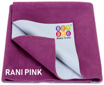 Bey Bee Waterproof Baby Bed Protector Dry Sheet for Toddlers (100cm X 70cm) Medium Rani Pink