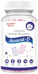 Aesthetic Softcaps Aesocal-D Calcium & Vitamin D2 Gummies Strawberry No Added Sugar